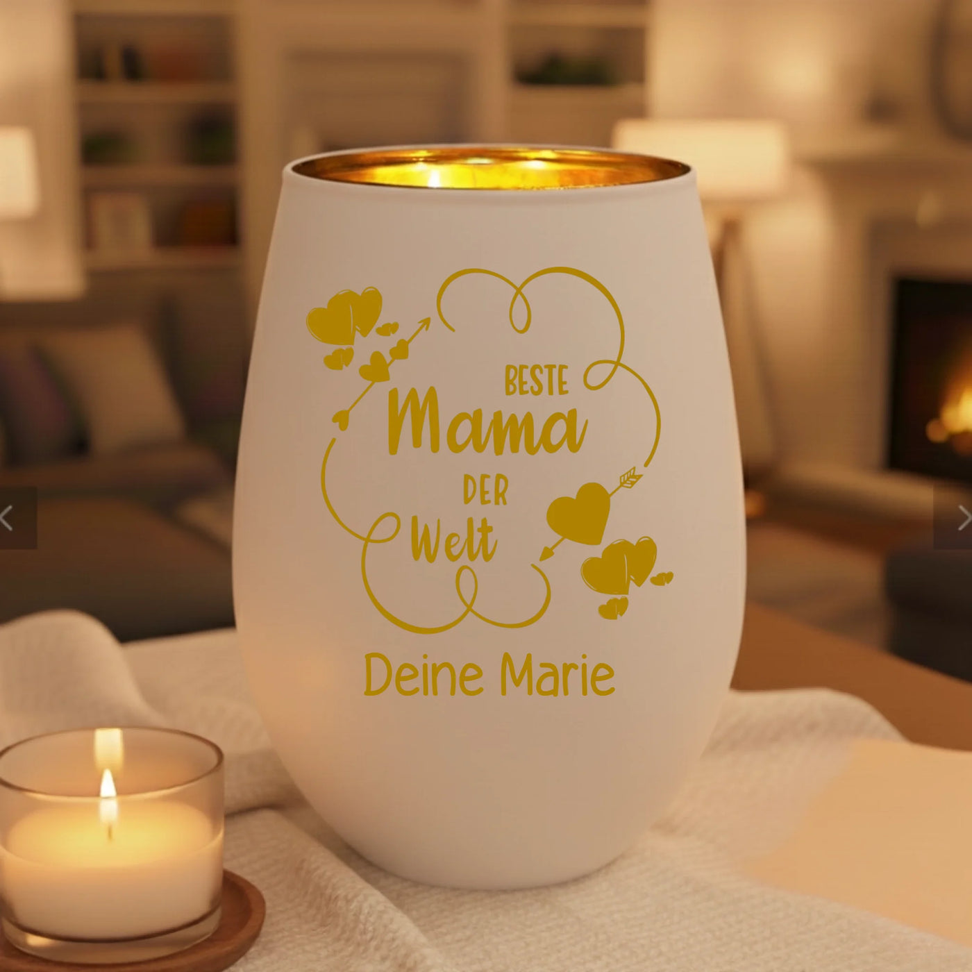 white candle mockup